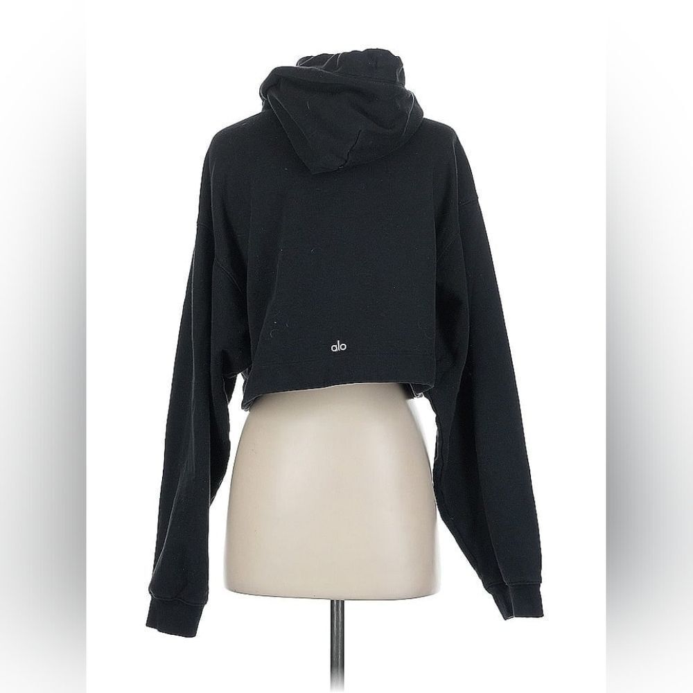 Alo Yoga Black Cropped Hoodie Small - Picture 3 of 5